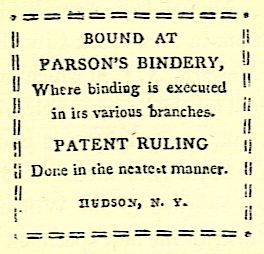BOUND AT PARSON'S BINDERY