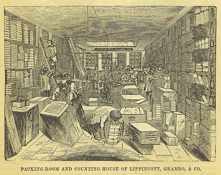 the packing and shipping room of Lipincott & Grambo