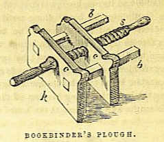 plough binder's plough used to trim pages