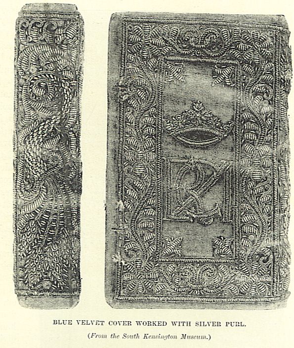blue velvet cover with silver purl