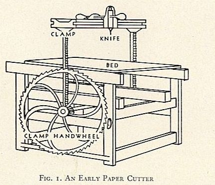 FIG. I. AN EARLY PAPER CUTTER